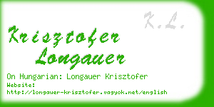 krisztofer longauer business card